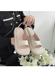 VENTACT Size 33-43 New Arrivals Women Sandals Genuine Leather Thick Bottom Women Shoes Fashion Summer Ins Sandals Shoes