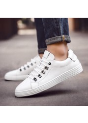 Men's shoes leather casual spring sneakers men 2021 new lace-up British style shoes fashion sneakers