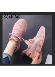 2021 Fashion Women's Sneakers New Lightweight Casual Breathable Shoes Women Lace-up Non-slip Flats Loafers