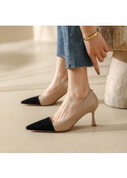 Sexy Ladies High Heels Women Stiletto Mixed Colors Matching Pointed Toe Shoes for Wedding Party Women Office Lady