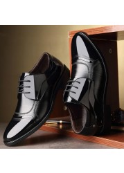 Luxury Business Oxford Leather Shoes Men Breathable Rubber Formal Dress Shoes Male Office Wedding Flats Shoes Mocassin Homme