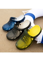 2022 Men Summer Shoes Men Slippers Breathable Non-slip Male Garden Shoes Casual Beach Sandals