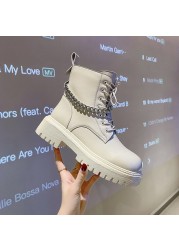 2022 New Woman Ankle Boots Flat Heel Shoes Women Lace Up Winter Autumn Daily Boots Short Boots Woman Shoes