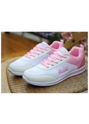 Sneakers Woman Spring Summer For Flat Mesh Basket Light Breathable Lace Up Casual Shoes Zapatillas Mujer