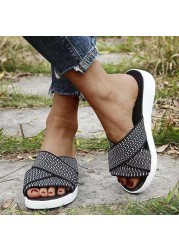 Slippers Women Shoes 2021 Summer Flats Platform Sandals Soft Ladies Casual Beach Shoes Woman Flip Flops Female Slides 43