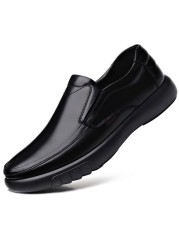 ZYYZYM Men's Lafers Split Leather Spring Summer Slip-On Style Simplicity Handwork Business Casual Leather Shoes