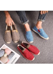 2021 Newest Men's Casual Shoes Male Breathable Canvas Casual Shoes Men Chinese Fashion Soft Slip On Espadrilles For Men Shoes