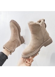 snow boots women winter 2021 new plus velvet shoes woman warm boots thick furry black cotton shoes women boots botas de mujer