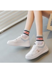 Korean Women White Shoes 2022 Spring New Fashion Breathable Casual Sneakers Women Non-slip Running Shoes Zapatos De Mujer