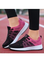 2021 New Sneakers Women Loafers Fashion Casual Women Shoes Breathable Lace-Up Mesh Women Sneakers