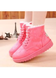 Women Anti Ski Snow Boots Big Size Plus Fleece Boots Warm Shoes For Students Shoes