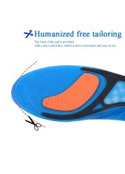 Unisex Basketball Silicone Deodorant Insoles Absorb Sweat For Plantar Fasciitis Flexible Soft Sports Shock Absorption Non-slip