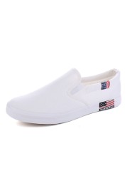 ZYYZYM Canvas Men Shoes Slip-on Style Unisex Breathable Top Fashion Cloth Youth Loafers Male Shoes Plus Size