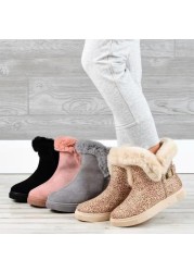 Women Winter Boots Platform Plus Size 43 Snow Boots With Thick Bottom And Velvet Thick Warm Cotton Boots Thigh High Flat Shoes