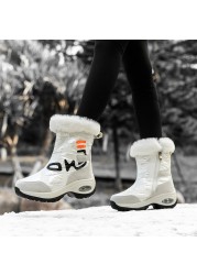 winter women ankle boots waterproof keep warm black snow boots 2021 new ladies zip shoes chausiras femme booties platform