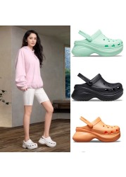 Fashion Summer Sandals Women Thick Soles High Heels Garden Shoes Outdoor Non-slip Beach Hole Slides 2022 Female New Slippers