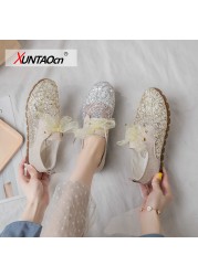 Women's canvas shoes summer 2021 new Korean style all-matching flat shoes mesh surface breathable shoes casual soft sole shoes