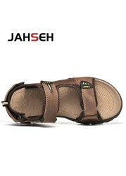 Lightweight Summer Genuine Leather Sandals Fashion Mens Luxury Casual Shoes Designer Beach Sandals Outdoor Shoes Chaussure Homme