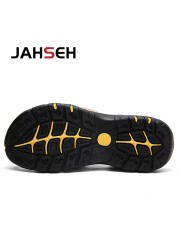 Genuine leather men's sandals summer new large size men's beach shoes men outdoor casual shoes fashion walking shoes slippers