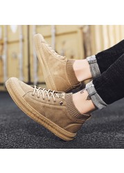 Men's Casual Leather Sneakers Thick Sole Warm Daily Shoes 2019 New Autumn/Winter Collection