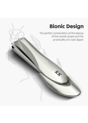 KK Nail Clipper Set Manicure Tools Professional Stainless Steel Nail Cutter Bionics Design Anti Splash Hand Scissors Foot Care