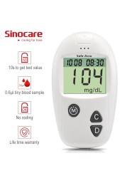 Sannuo Sinocare Blood Glucose Meter Safe-Accu Glucometer Medical Devices Diabetes Tester Blood Sugar Test Strips