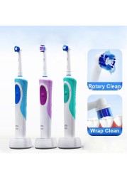 Oral B 2D Rechargeable Electric Toothbrush Rotating Vitality Daily Cleaning Rechargeable Induction 110-240V Toothbrush Head