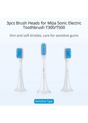 Original Xiaomi Mijia Electric Toothbrush Head 3pcs for T300/T500 Smart Sonic Toothbrush Sonic Clean 3D Brush Head Collects