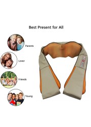 U Shape Electric Massage Shawl Infrared Heated 4D Kneading Car/Home Massage Device Shiatsu Back Neck Shoulder Body Care Tool