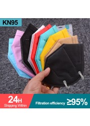 5-200pcs KN95 Mask 5 Layers Filter CE FFP2 Mascarillas ffp2masken Mouth Protective Reusable Face Masks Respirator Mask