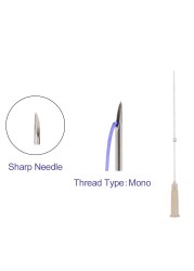 20pcs Hot Mono For Sale Hilos Tensores Faciales Fio Face Lift Nose Eye Brow Screw 26g 27g 29g 30g 38mm Facial Pdo Thread