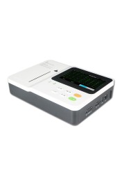 12-lead display 3 channel ECG machine 7 inch color LCD touch screen connectable external ECG workstation USB memory