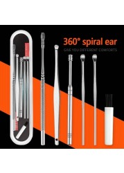 6pcs/set Stainless Steel Ear Wax Ear Cleaning Kit Ear Wax Removal Tools Ear Cleaning Tools