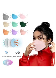 10-200pcs Mascarillas KN95 Certified 5 Layers Black KN95 Masks Colorful ffp2mascarilla Adult FP2 FPP2 Approved Mask FFP2