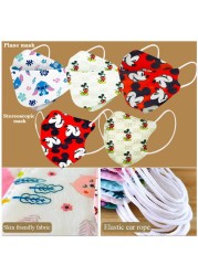 Disney Mickey Stitch Children Kn95 Face Mask 4 Layers Dust-proof Breathable Reusable For Boys Girls Kawaii Ffp2 Mouth Mascarilla