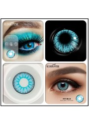 Ishihair Colored Eye Contact Lenses Eye Set Makeup Halloween Beauty Contact Lenses Eye Cosmetic Colored Eyes