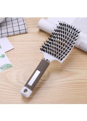 Hair Scalp Massage Comb Bristle Brush Nylon Women Wet Dry Curly Detangling Hair Brush Salon Hair Styling Tool Dropship