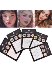 3D Diamond Eyeshadow Stickers Face Jewels Self Adhesive Face Body Eyebrow Diamond Nail Stickers Decals Decoration Photography