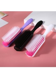 1PC 9 Rows Hairdressing Brush Wheat Straw Detangling Salon Hairdressing Straight Curly Hair Comb Women Soft Hair Brush