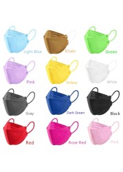 Kn95 Mask Lovely Disposable Girl Mask 4 Layer Dust Mask Filter Fish Shape FFP2 Children Mask Disposable Black Face Mask