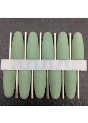 10pcs/set 10*24mm Rubber Silicone Nail Drills Big Head Bits Nail File Grinders For Manicure Pedicure Cuticle Clean Tools 15