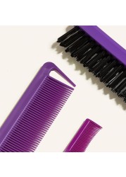 3pcs hair brush set, hairdressing comb including double-sided edge brush and rat tail comb and teasing comb for women barber