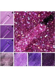 UR SUGAR 7.5ml Purple Series Gel Nail Polish Reflective Laser Gel Glitter Semi Permanent Lamp Varnish Soak Off Nail Art Design