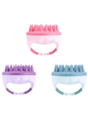 1pc Silicone Hair Brush Shampoo Scalp Brush Comb Head Spa Slimming Massage Brush Body Hair Washing Comb Shower Bath Brush