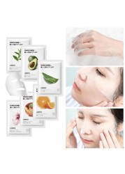 1pc Fruit Aloe Moisturizing Facial Mask Deep Moisturizing Oil-control Skin Rejuvenation Anti-aging Facial Mask Beauty Skin Care