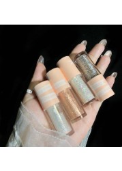 12 Colors Liquid Eyeshadow Highlight Sequins Glitter Eye Shadow Pearlescent Lying Silkworm Waterproof Lasting Shiny Eye Cosmetics