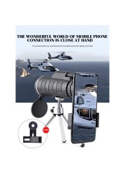 High Resolution Portable Military 40X Zoom Binoculars Professional Long Range Monocular Industrial Glass Low Night Vision Hunting Telescope