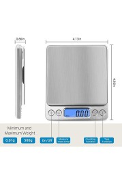 0.01g/0.1g, 500g/3000g Accuracy LCD Digital Digital Scale Small Electronic Gram Weight Scale For Tea Bread