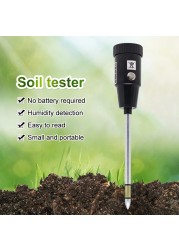 2 in 1 Soil PH Meter & Moisture Meter 295mm Long Soil pH Moisture Meter Tester Hydroponics Analyzer No Battery Needed