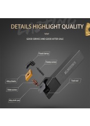 KaKarot External Turning Tool MDJNR1616H11 MDJNR2020K11 MDJNR2525M11 Carbide Inserts DNMG MDJNR Lathe Tool Cutting Tools 1 Set